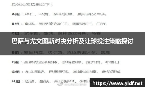 巴萨与尤文图斯对决分析及让球投注策略探讨